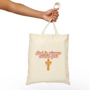 “God is always within you" Cotton Canvas Tote Bag